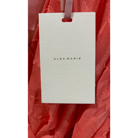 Alex Marie Simone Coral V Neck long sleeve tie waist Sizes 2, 4 NWT Spring - Picture 6 of 9